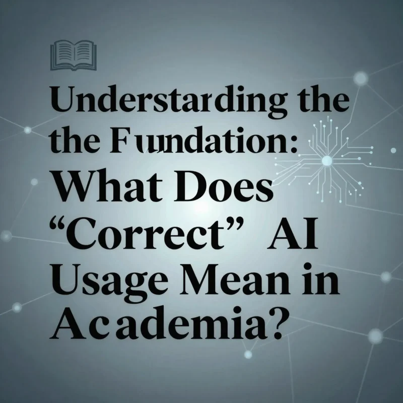 Understanding the Foundation: What Does "Correct" AI Usage Mean in Academia?